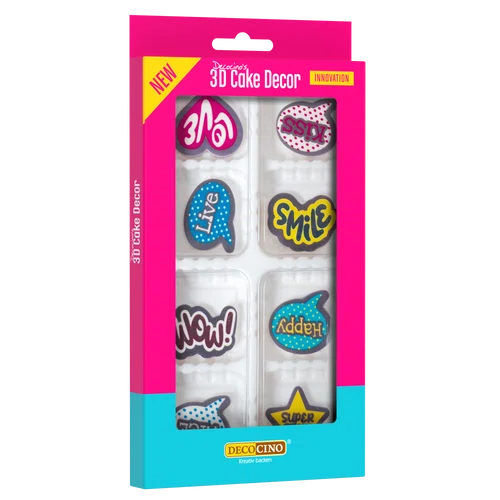3D Cake Decor Pop Art (8 Stück)