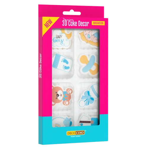 3D Cake Decor Baby hellblau (8 Stück)