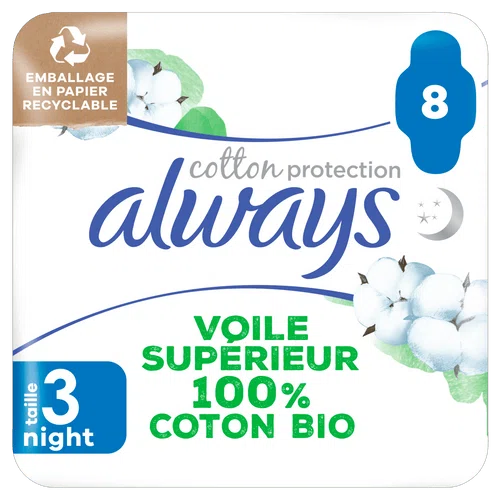 Always Cotton protection night maandverband