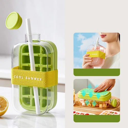 2-in-1 Eiswürfel-Flasche – Kühlende Trinkflasche mit Eiswürfelfunktion – Bild 11
