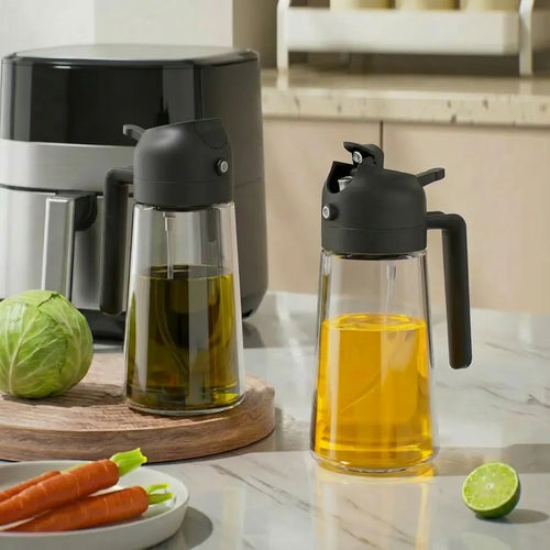 2-in-1 Glass Oil Sprayer Bottle 2Pcs