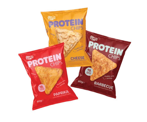 (Opruiming, ten minste houdbaar tot 26 april) Skinny Protein Chips Grab Bag (3 smaken) 60 g (18-19 g eiwit per verpakking)