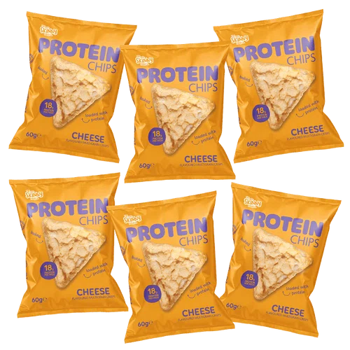 (Opruiming, Ten minste houdbaar tot: 26 april) Skinny Protein Chips Kaassmaak Multipack 6 x 60g (18g eiwit per verpakking)
